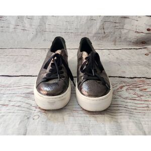 Schutz Metallic Platform Sneakers Size 8